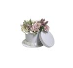 SGS PMS 4C Printing Round Hat Box 200gsm Cardboard Rose Preserved