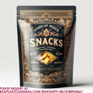 China Packaging Zip Resealable Stand Up Pouch Food Packing Candy Biscuit Nut Aluminum Foil Bag factory