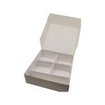 CMYK Sushi Paper Box With Lid 300-400gsm White Cardboard