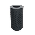 Laser Cut Outdoor Stainless Steel Ashtray Bin With 73L Galvanized Steel Liner