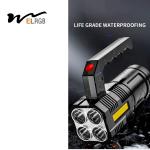 1500mah Rechargeable Waterproof Torch Outdoor Working Light 6000K