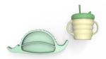 MHC Children Travel Crocodile High Durability Baby Feeding Plate With Suction