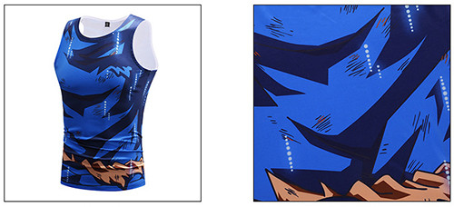Custom Son Goku Anime Dragon Ball Clothes Men Running Sportswear