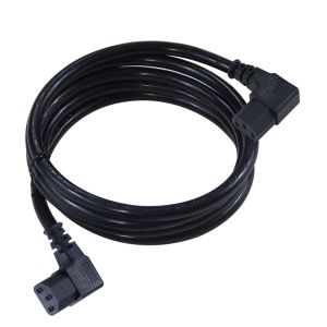 Right-Angle C13 to C13 Power Extension Cord for PDU Server Monitor