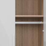 Contemporary Modern Simple Bedroom Wardrobe With Hanging Rod Ample Storage Panel