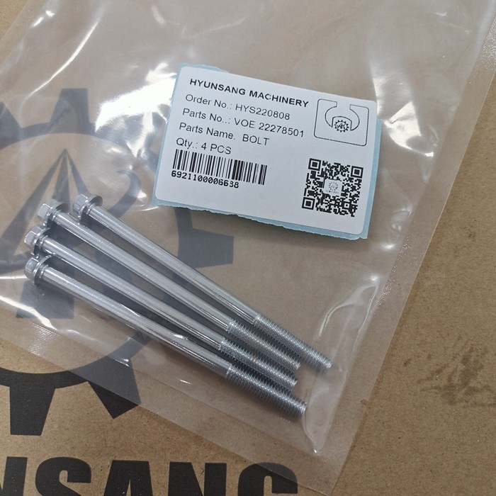 Excavator Parts Bolt VOE22278501 VOE 22278501 Hexagon Screw For EC200D EC210D