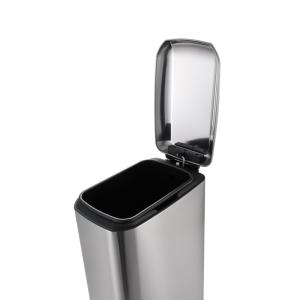 China Anti Corrosion 458mm Height Rectangular Stainless Steel Trash Can factory