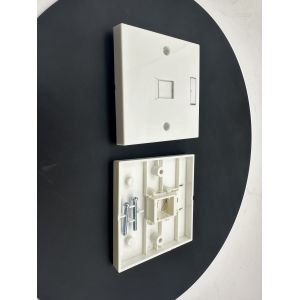 ANSHI British Style Flat 1 Port 2 Port Network Cable Faceplate RJ45 Frame 86