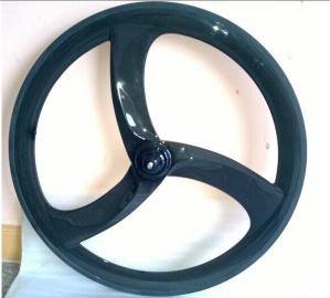 China 2014light weight best quality700c carbon clincher track/road bike 3 spokes clincher wheels factory