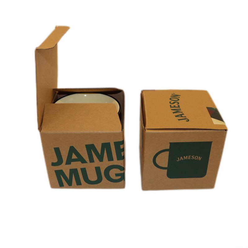 Eco-friendly , Recycable Kraft F Flute Corrugated Packaging Box , Mug Cup Box For Retail Sales