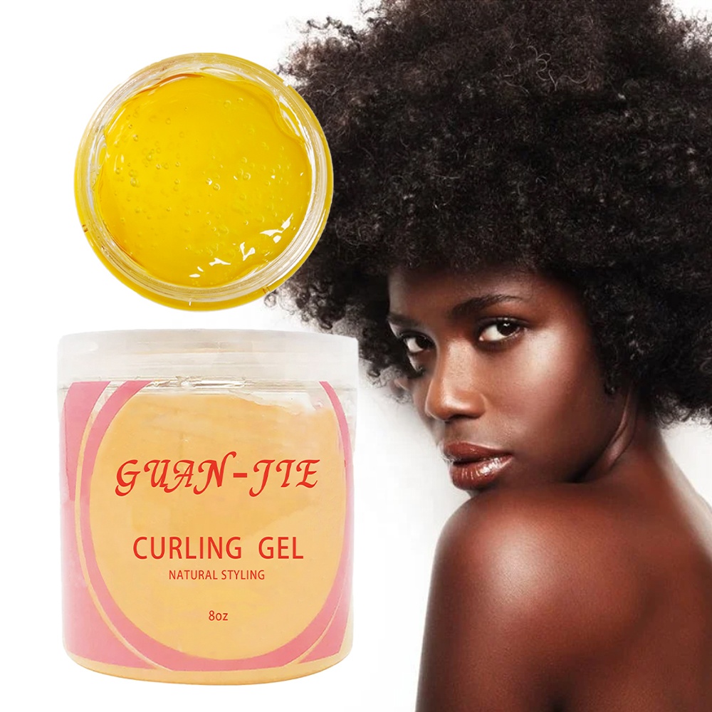 Transparent Customizable Gel for Wavy Curly and Coily Hair Styling Frizz Prevention