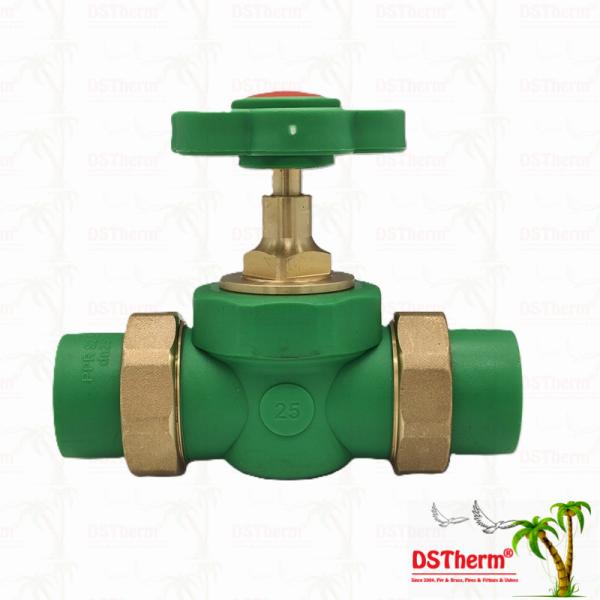 PPR Double Union Ball Valve Exposed Installation Corrosion-Resistant Customized