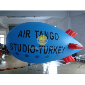 China Large Blue Filled Helium Zeppelin Balloons with 170mm tether points for Political events factory