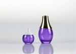 Light Purple Cosmetic Pump Glass Lotion Bottles Glass Skincare Bottles For Serum