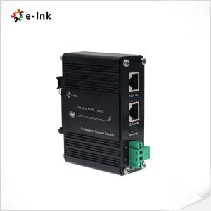 China 12~48V DC Industrial PoE Injector 30W 10G Data Rate for Outdoor Din Rail Installation factory