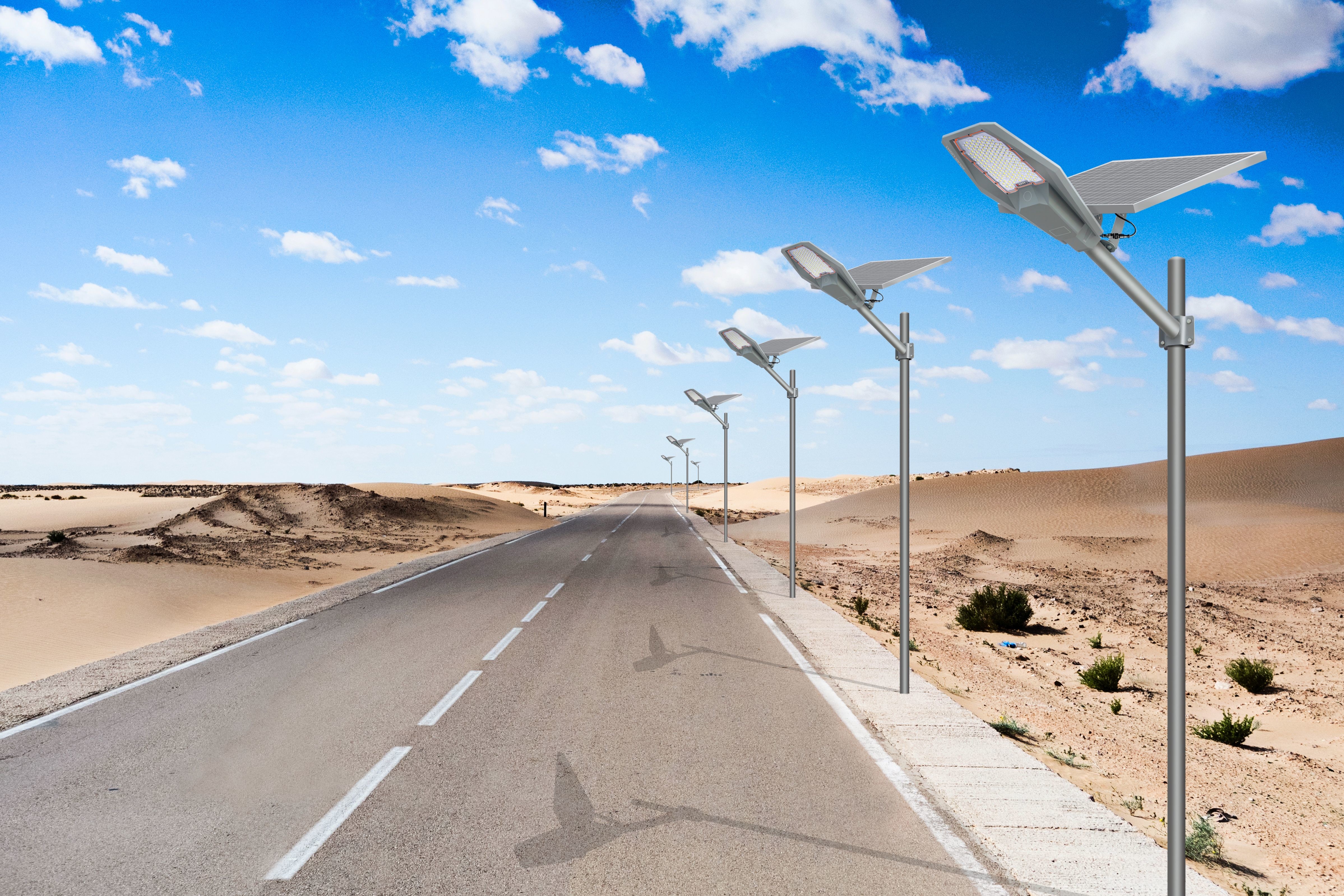 Split Aluminum Solar Powered LED Street Lights IP65 SMD 100W 200W 300W 400W