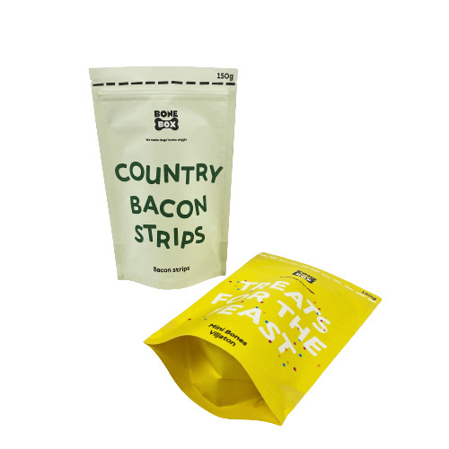 Biodegradable Coffee Bean Packaging Pouch Kraft Paper Recyclable Stand Up Pouch