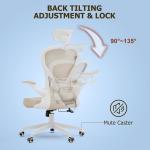 Ergonomic Home Office Desk Chair Customizable Modern Swivel Chair with Flip-up