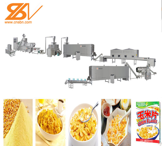 China 110KW Breakfast Cereal Maize Flakes Making Machine Low Electric Cost factory