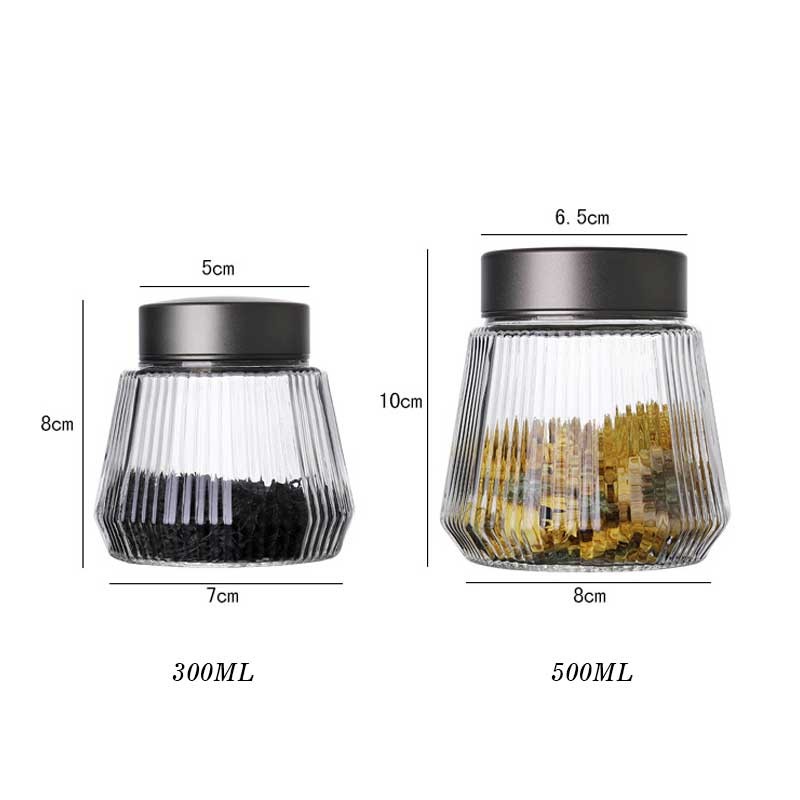 300ml Scented Tea Glass Storage Jars With Double Sealing Cover