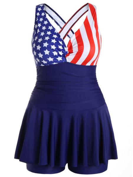 2019 New Women Swimwear American Flag Bikini Sexy Stars and Stripes Swimsuit US