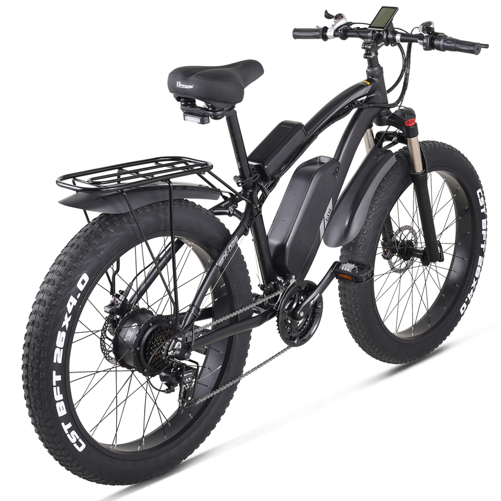 48V 1000W Motor Fat Tyre Electric Bicycles with 48V 17Ah Battery and Blue Screen Display