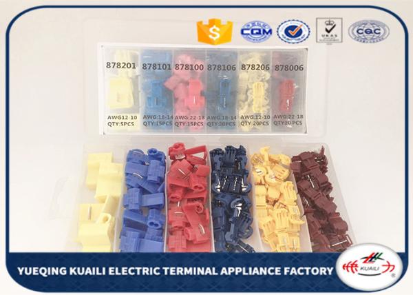95pcs scotch connectors Terminal Assortment Kit box yellow blue red quick splice