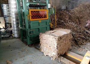 China Semi Auto Waste Paper Baler Machine Carton Strapping Machine Hydraulic Pressing factory