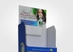 Supermarket Promotion Cardboard Display Shelves Matte Film Lamination With Video