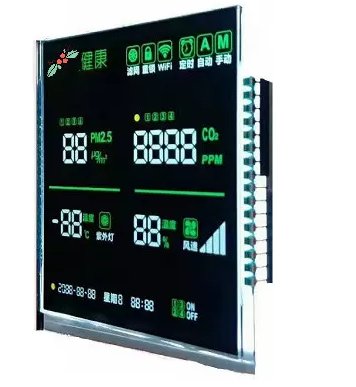 VA LCD Segment Display Module Chip On Board Color Icons 5.0V High Contrast LCD Display