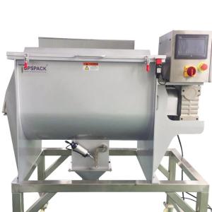 China Flavor Ribbon Mixer Machine 300L Volume Safety Grid Easy Moving U Shape Tank factory