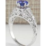 Natural Simulated Tanzanite Ring in Sterling Silver - Artsy Alternative