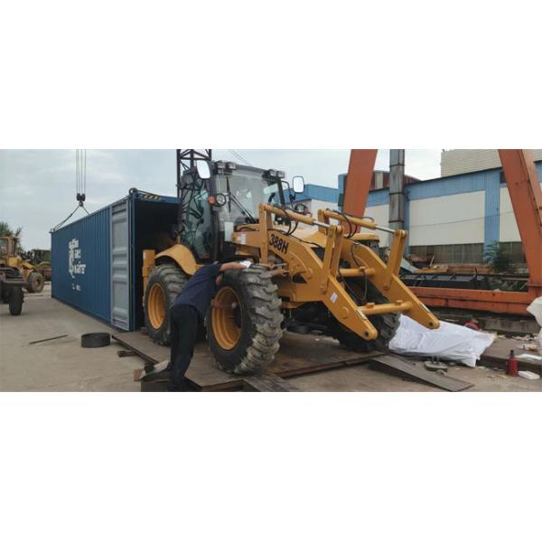 4 Wheels Steering 388H Backhoe Loader with Split Bucket in Jamaica