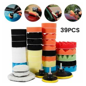 China 39 Pcs 5 Inch Car Polishing Sponges Buffing Sponge Pads For Car Sanding Polishing Waxing factory