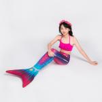Colorful Unicorn Mermaid Tails For Swimming With Flower Monofin Fade - Resistant