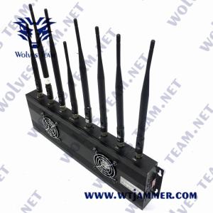China 3G 4G 5G GSM Lojack Mobile Phone Blocker AC100V 35W GPS VHF UHF Jammer factory