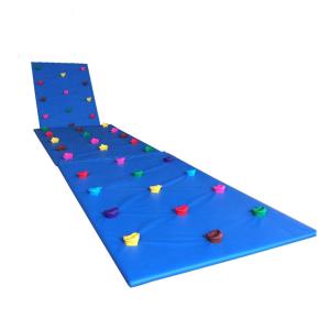 China Blue Color Indoor Climbing Wall , Toddler Climbing Wall Eco Friendly EPE / PVC Material factory