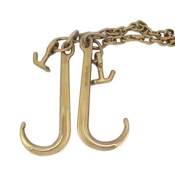 G70 Lifting Truck Winch Cable V Hooks Forged Towing Chains with Welded Chain