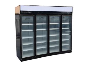 China Glass 4 Door Display Refrigerator 1700L R134a Upright GLASS DOOR FRIDGES, FREEZERS &amp; COOLERS factory
