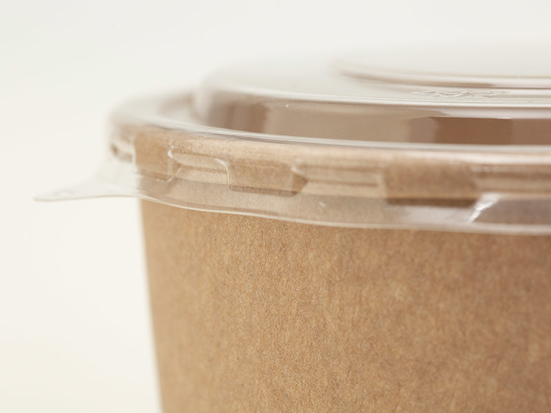 China Oil Resistant Brown Paper Bowls , Takeaway Noodles Disposable Food Containers on sale