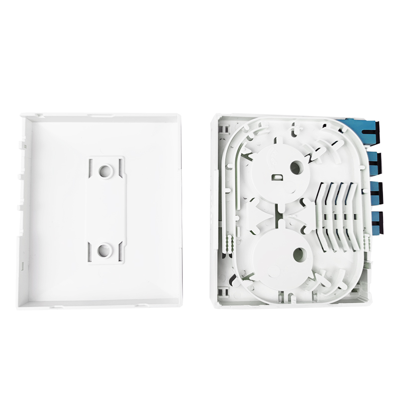 Indoor 4 Cores UPC Plastic Fiber Optic Faceplate Socket Panel with 100*80*30mm Size