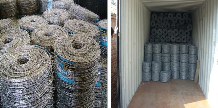 Galvanized / Pvc Coated 2.0mm Steel Barbed Wire For Field Fencing 25kg/Roll