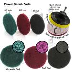 11pcs Electric Drill Cleaning Brush Kit For Floor Carpet And Car Wash