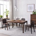 European Simple Furniture 6 Chairs Set Rectangular Dining Table Solid Wood