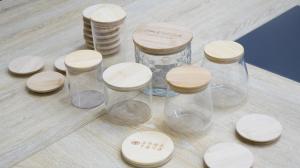 China Eco Friendly Bamboo Lid Jar 250ml - 1500ml Kitchen Storage Jars factory