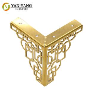 China Manufacturer Gold Color Cabinet Legs Decorative Metal Furniture Legs factory