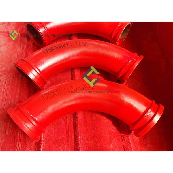 China 20# steel Concrete Pump Pipeline , 30 Degree Pipe Elbow 500MM factory