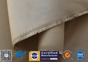 China 1150g 1.2mm Brown Silica Fabric 800℃ Kiln Heat Insulation Fiberglass Cloth on sale