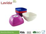 Trendy Square Shape Melamine Plates Bowls , Decal Printing Melamine Soup Bowls