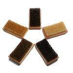 Abeis Square Wave Brush For 360 Curved Palm Wood Handle Natural Soft Boar